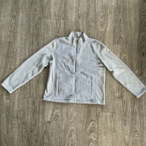 Telluride Clothing Co. Womens Full Zip Fleece Jacket Gray‎ Sweater Large